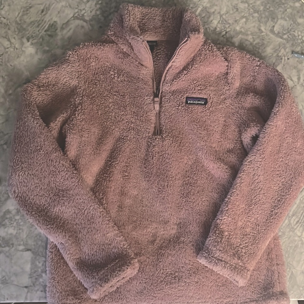 patagonia quarter zip up dusty pink